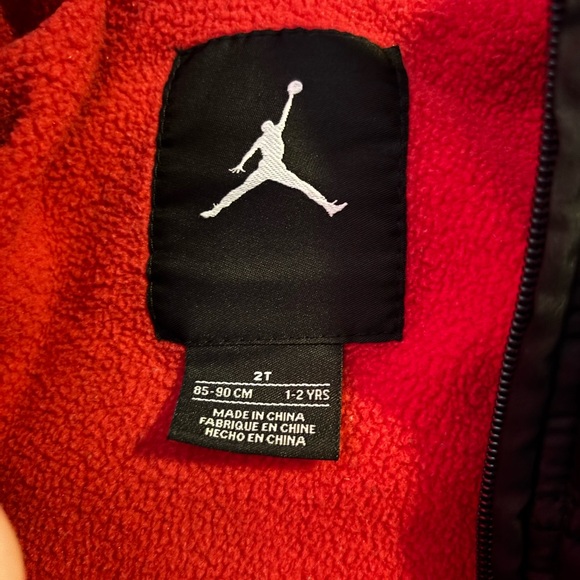 Boys black and Red Jordan Jacket in size 2T - Picture 3 of 8